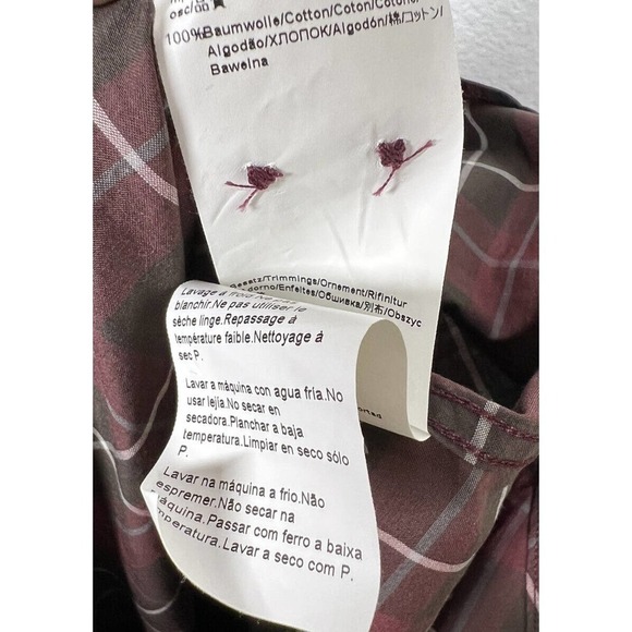 BOSS Hugo Boss Mens Plaid Button Down Shirt Large L Sven Elbow Corduroy Patch - Picture 6 of 6